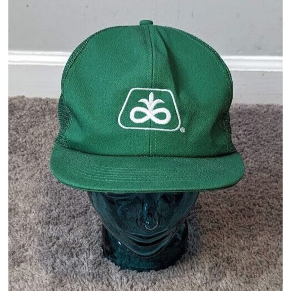 Vintage Pioneer Seed Hat Cap Snap Mesh Back Adjustable Green Trucker K-Products